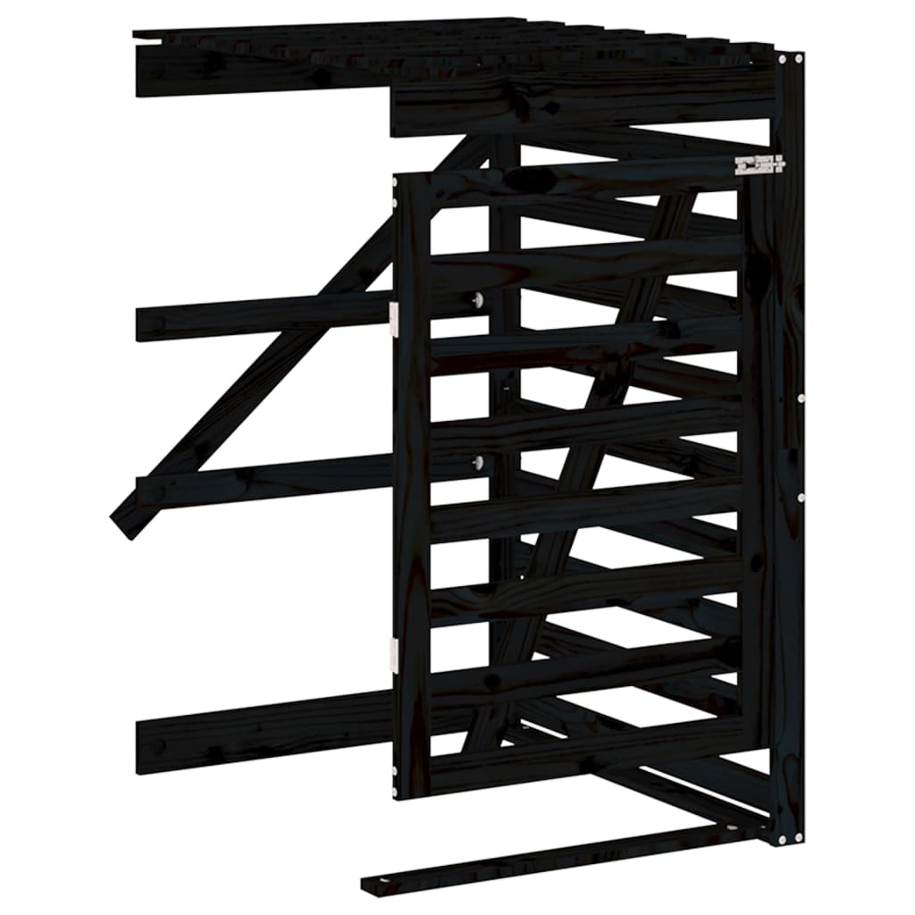 Estensione Copribidone Nero in Legno Massello di Pino - homemem39