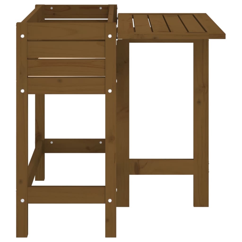 Fioriera da Giardino Piano Pieghevole Ambra Legno Massello Pino