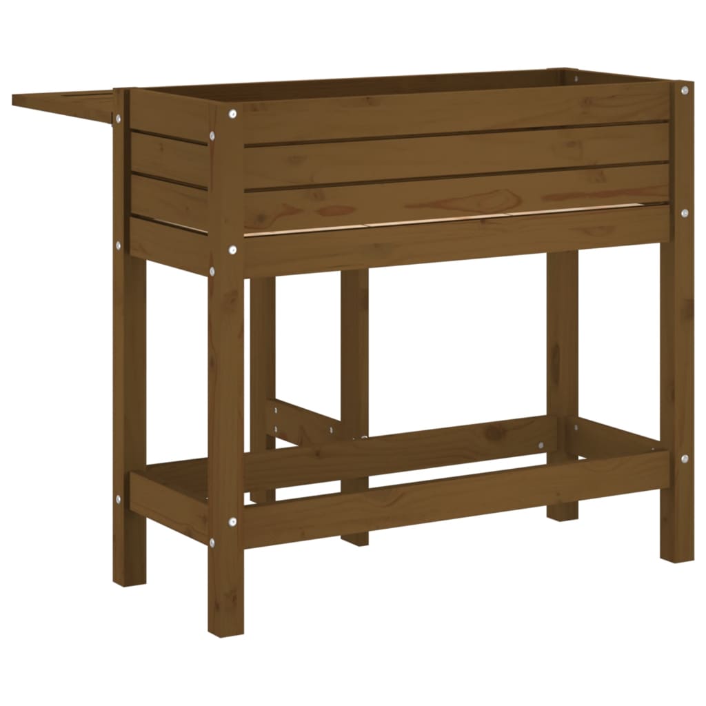 Fioriera da Giardino Piano Pieghevole Ambra Legno Massello Pino