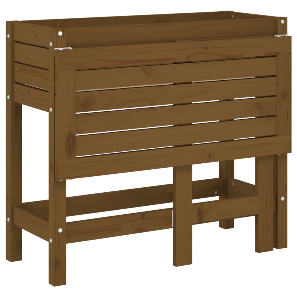Fioriera da Giardino Piano Pieghevole Ambra Legno Massello Pino