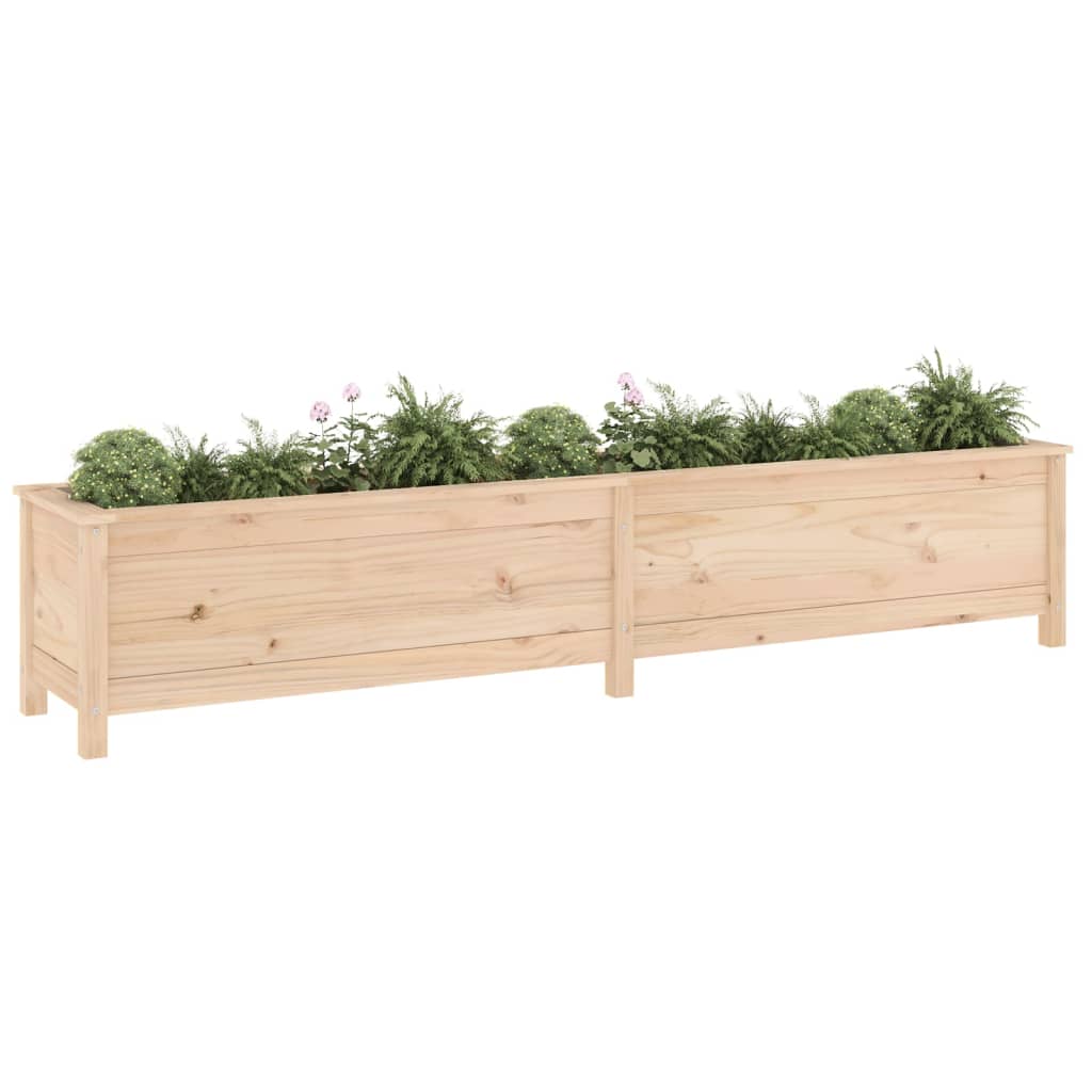 Fioriera Rialzata da Giardino 199,5x40x39cm Legno Massello Pino - homemem39