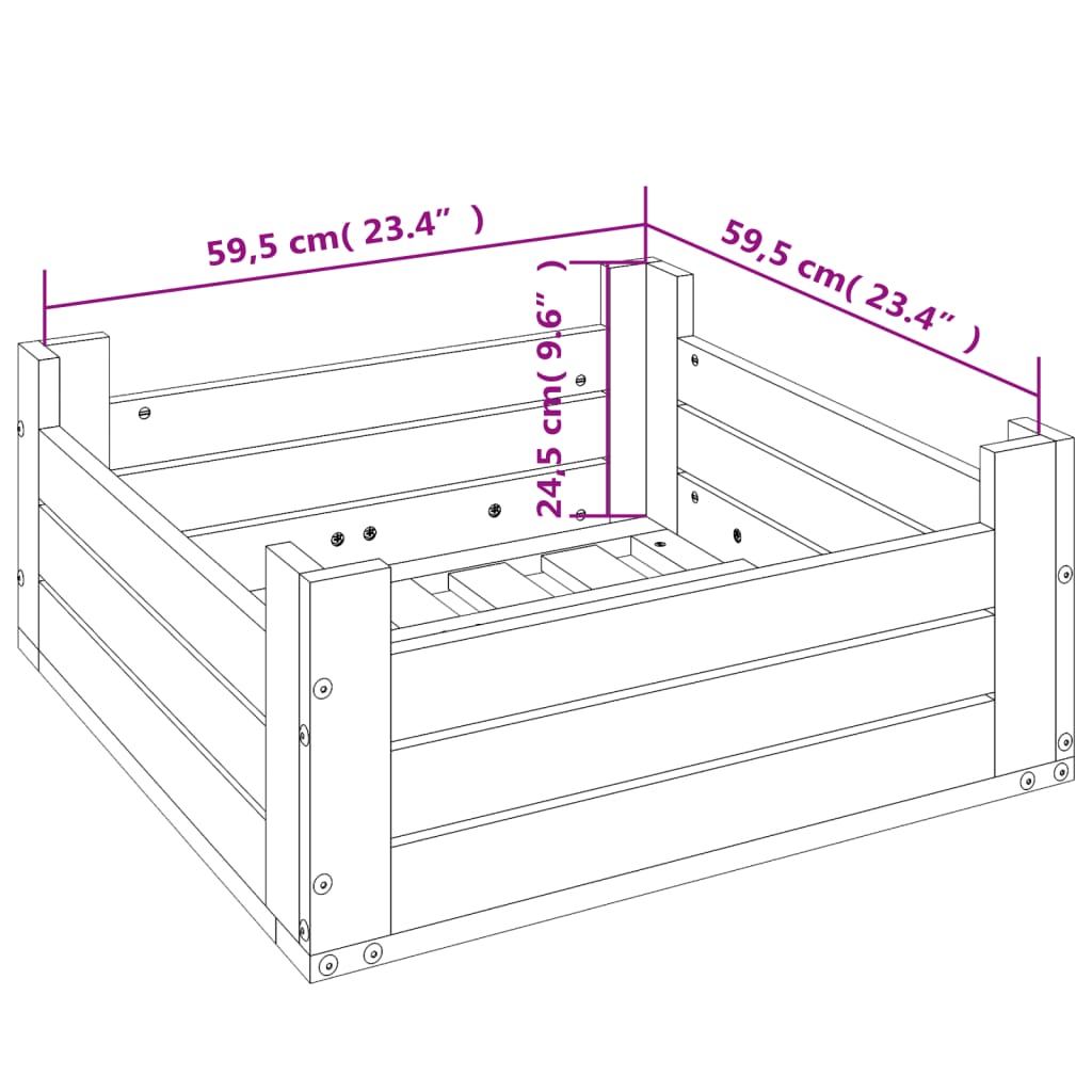 Copertura per Base Ombrellone Ambra in Legno Massello di Pino - homemem39