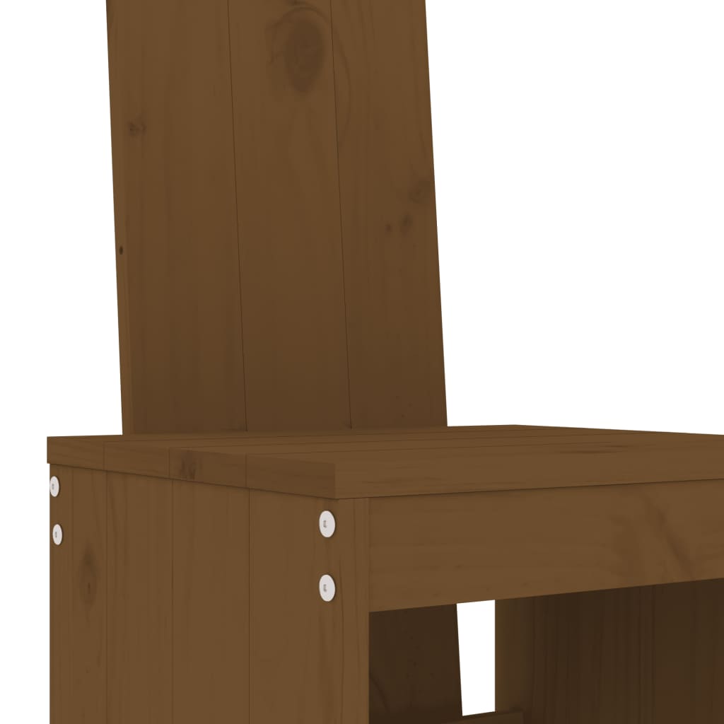 Sgabelli 2 pz Marrone Ambra 40x42x120 cm Legno Massello di Pino - homemem39