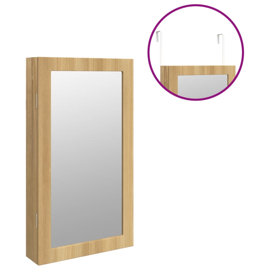 Armadio Portagioie a Specchio con Luci LED a Parete - homemem39
