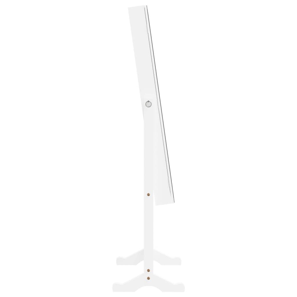 Armadietto Portagioie a Specchio Luci a LED Autoportante Bianco - homemem39