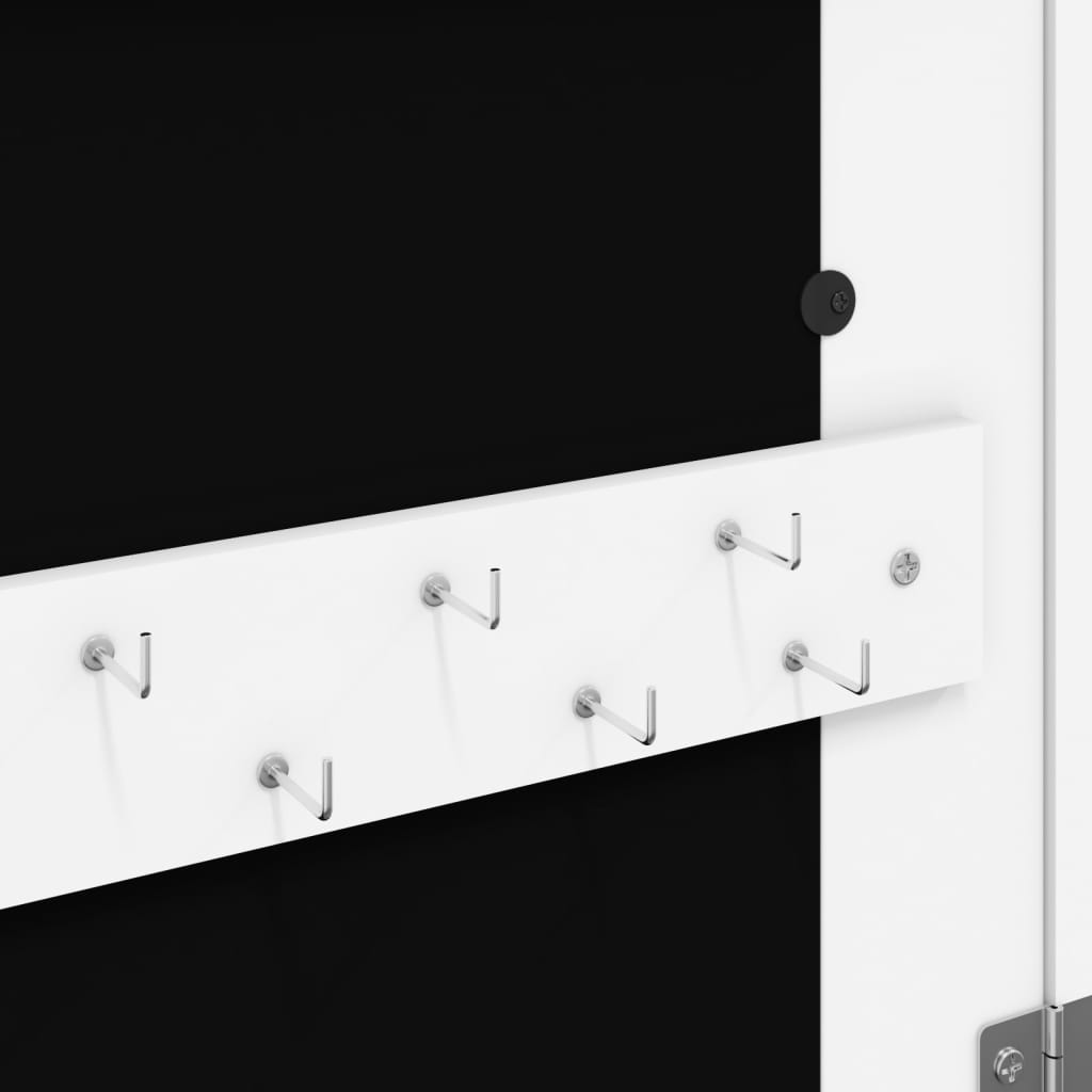 Armadietto Portagioie a Specchio Luci a LED Autoportante Bianco - homemem39
