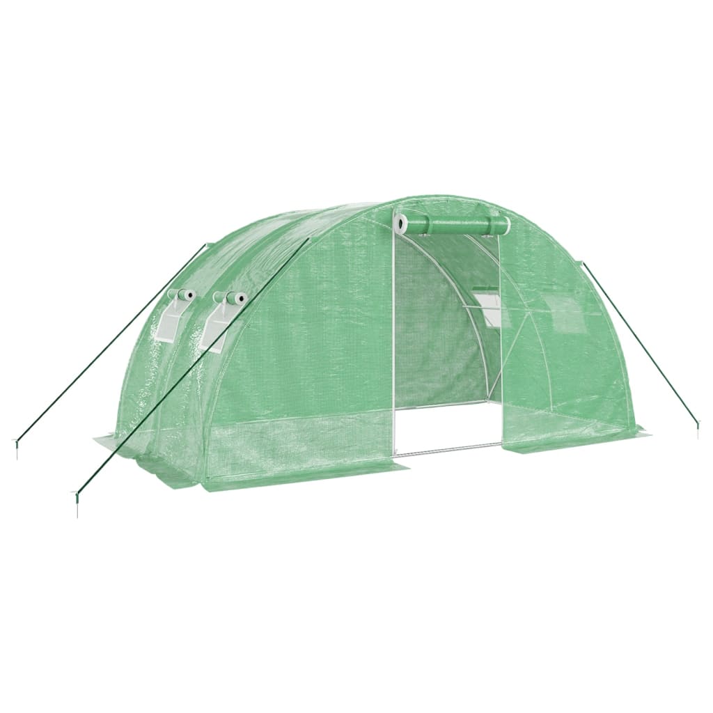 Serra con Telaio in Acciaio Verde 8 m² 4x2x2 m - homemem39