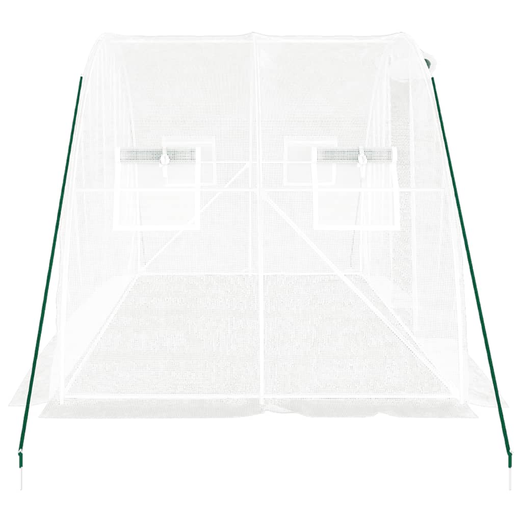 Serra con Telaio in Acciaio Bianco 8 m² 4x2x2 m - homemem39