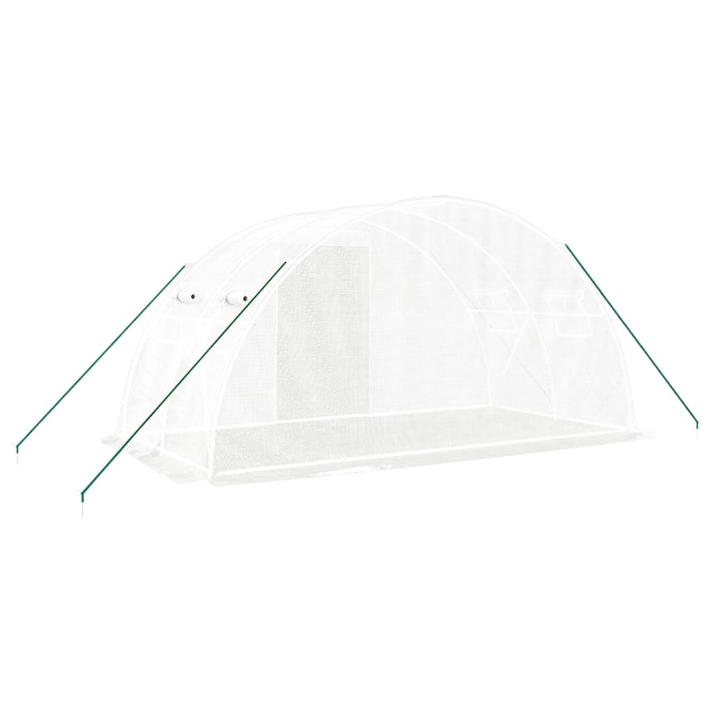 Serra con Telaio in Acciaio Bianco 8 m² 4x2x2 m - homemem39