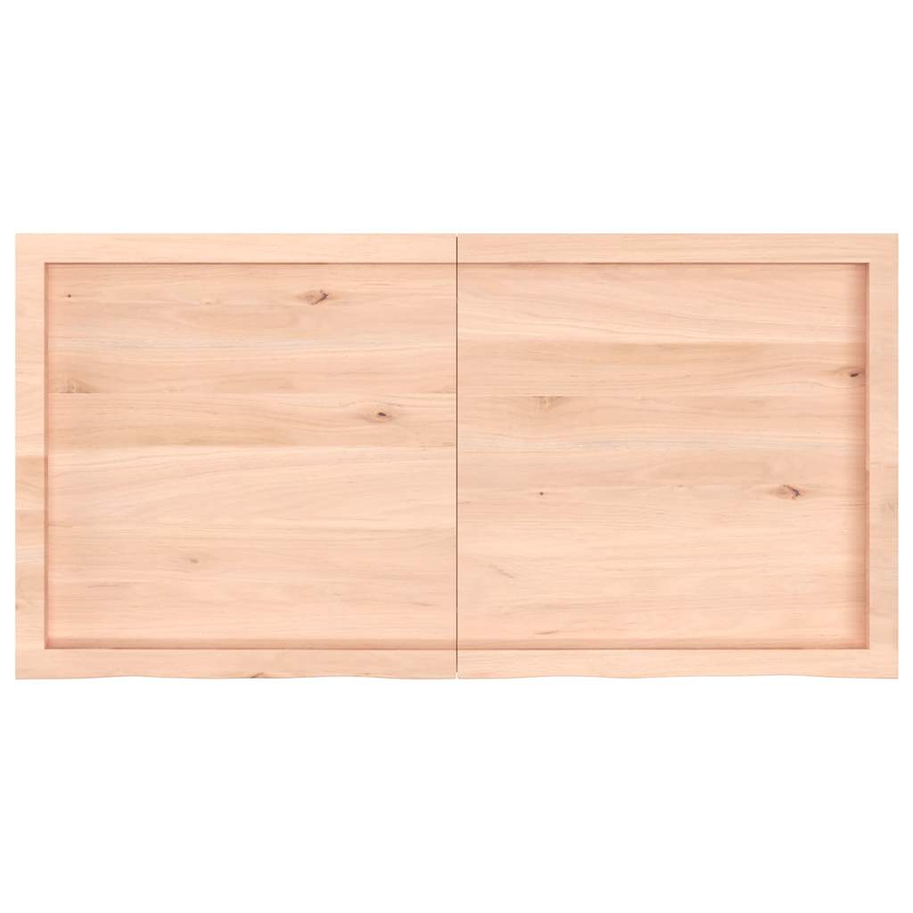 Ripiano a Parete 120x60x(2-4) cm Massello Rovere Non Trattato - homemem39