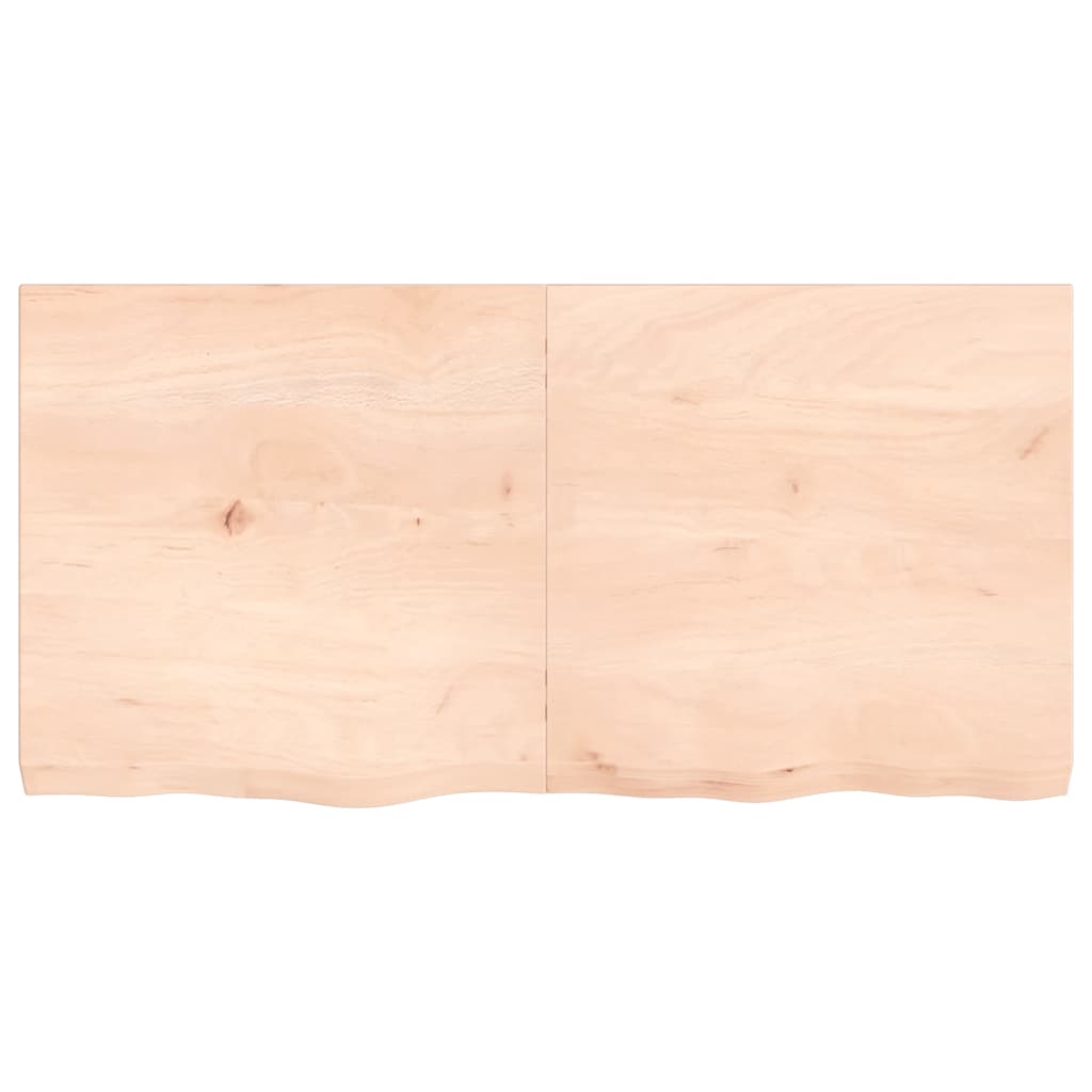 Ripiano a Parete 120x60x(2-6) cm Massello Rovere Non Trattato - homemem39