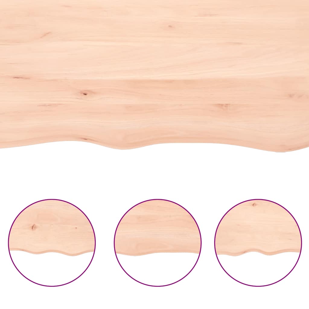 Ripiano a Parete 120x60x(2-6) cm Massello Rovere Non Trattato - homemem39