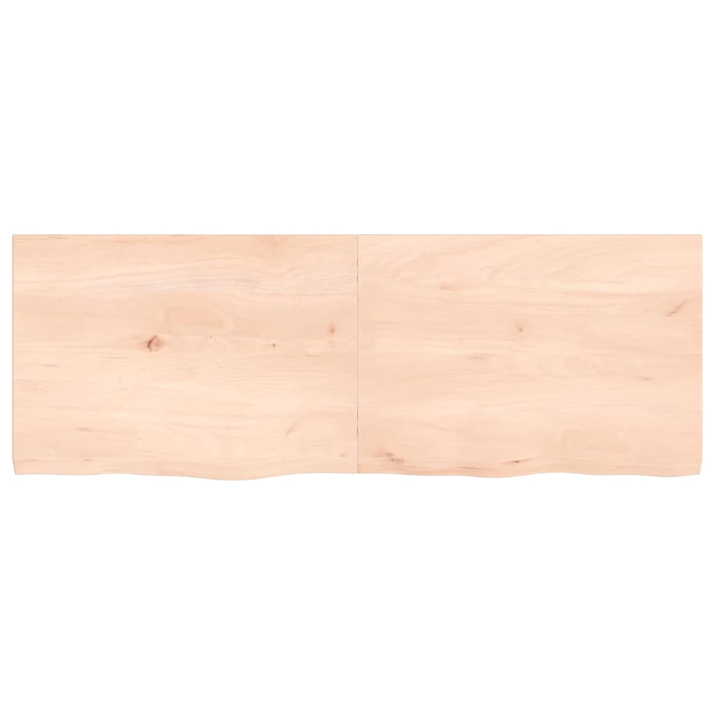 Ripiano a Parete 140x50x(2-4) cm Massello Rovere Non Trattato - homemem39