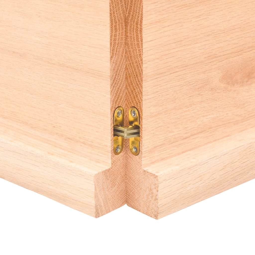 Ripiano a Parete 140x50x(2-4) cm Massello Rovere Non Trattato - homemem39