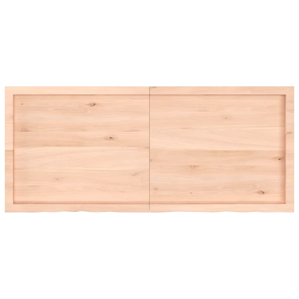 Ripiano a Parete 140x60x(2-4) cm Massello Rovere Non Trattato - homemem39