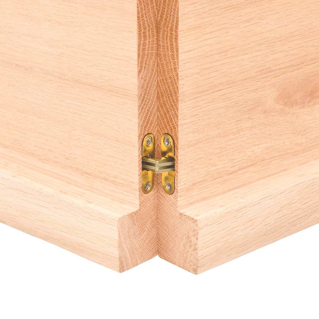 Ripiano a Parete 140x60x(2-4) cm Massello Rovere Non Trattato - homemem39