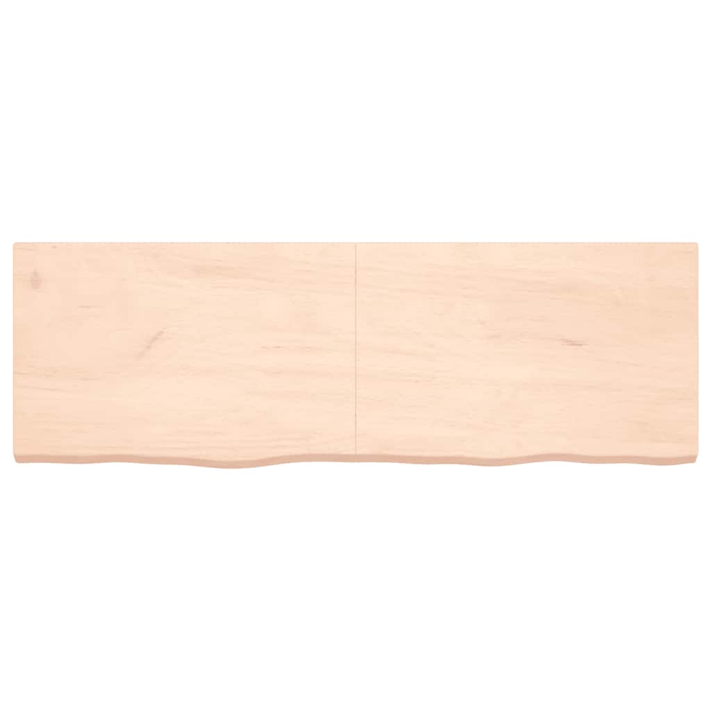 Ripiano a Parete 180x60x(2-6) cm Massello Rovere Non Trattato - homemem39