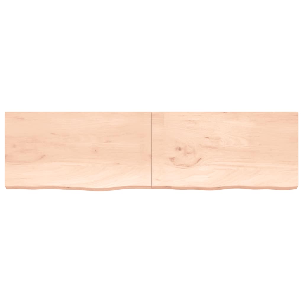 Ripiano a Parete 220x60x(2-6) cm Massello Rovere Non Trattato - homemem39