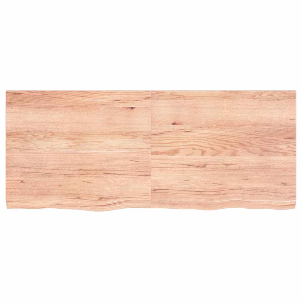 Ripiano Muro Marrone 120x50x(2-4) cm Massello Rovere Trattato - homemem39