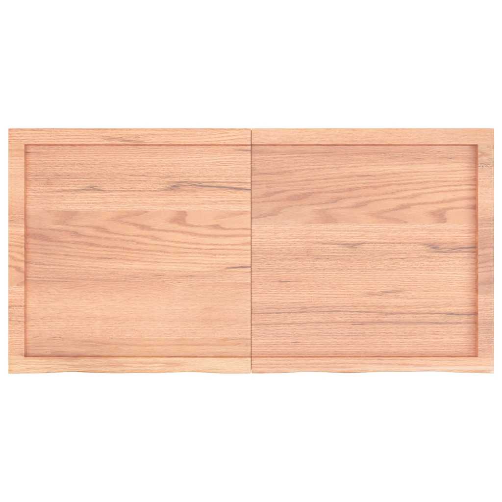 Ripiano Muro Marrone 120x60x(2-4) cm Massello Rovere Trattato - homemem39