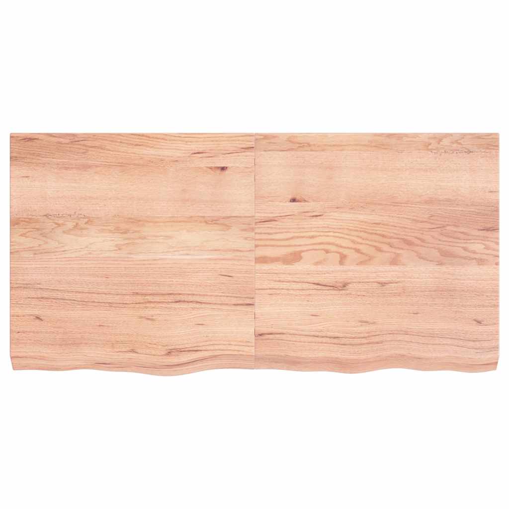 Ripiano Muro Marrone 120x60x(2-6) cm Massello Rovere Trattato - homemem39