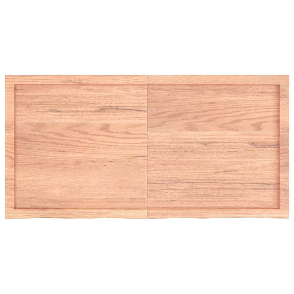 Ripiano Muro Marrone 120x60x(2-6) cm Massello Rovere Trattato - homemem39