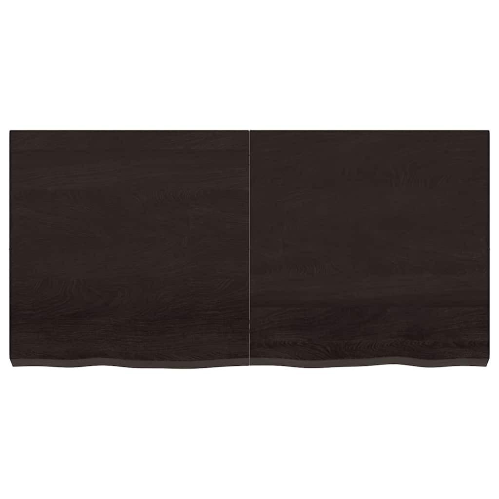 Ripiano Marrone Scuro 120x60x(2-6) cm Massello Rovere Trattato - homemem39