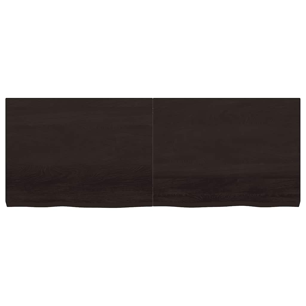 Ripiano Marrone Scuro 160x60x(2-6) cm Massello Rovere Trattato - homemem39