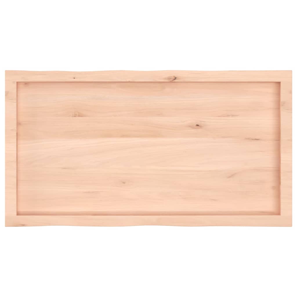 Piano per Tavolo 100x50x(2-4) cm Rovere Non Trattato Bordi Vivi - homemem39