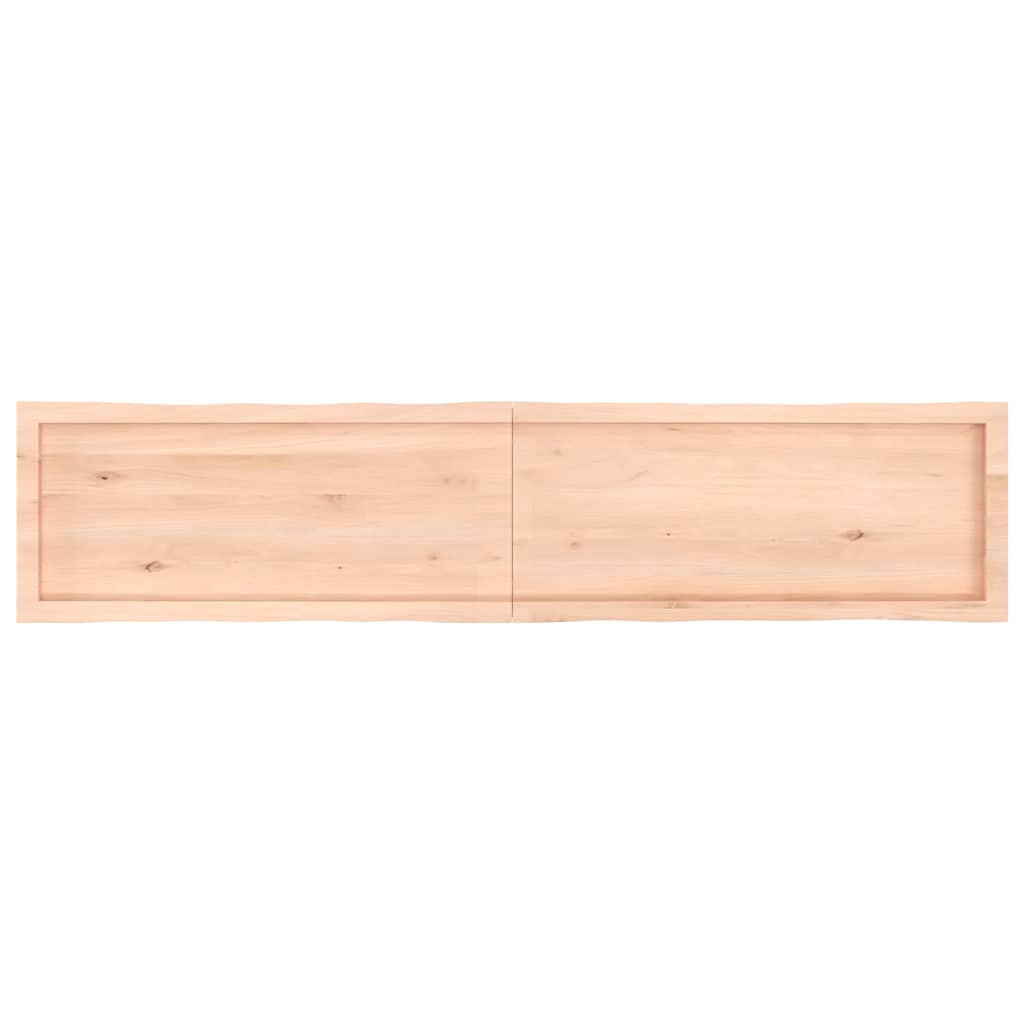 Piano per Tavolo 180x40x(2-6) cm Rovere Non Trattato Bordi Vivi - homemem39