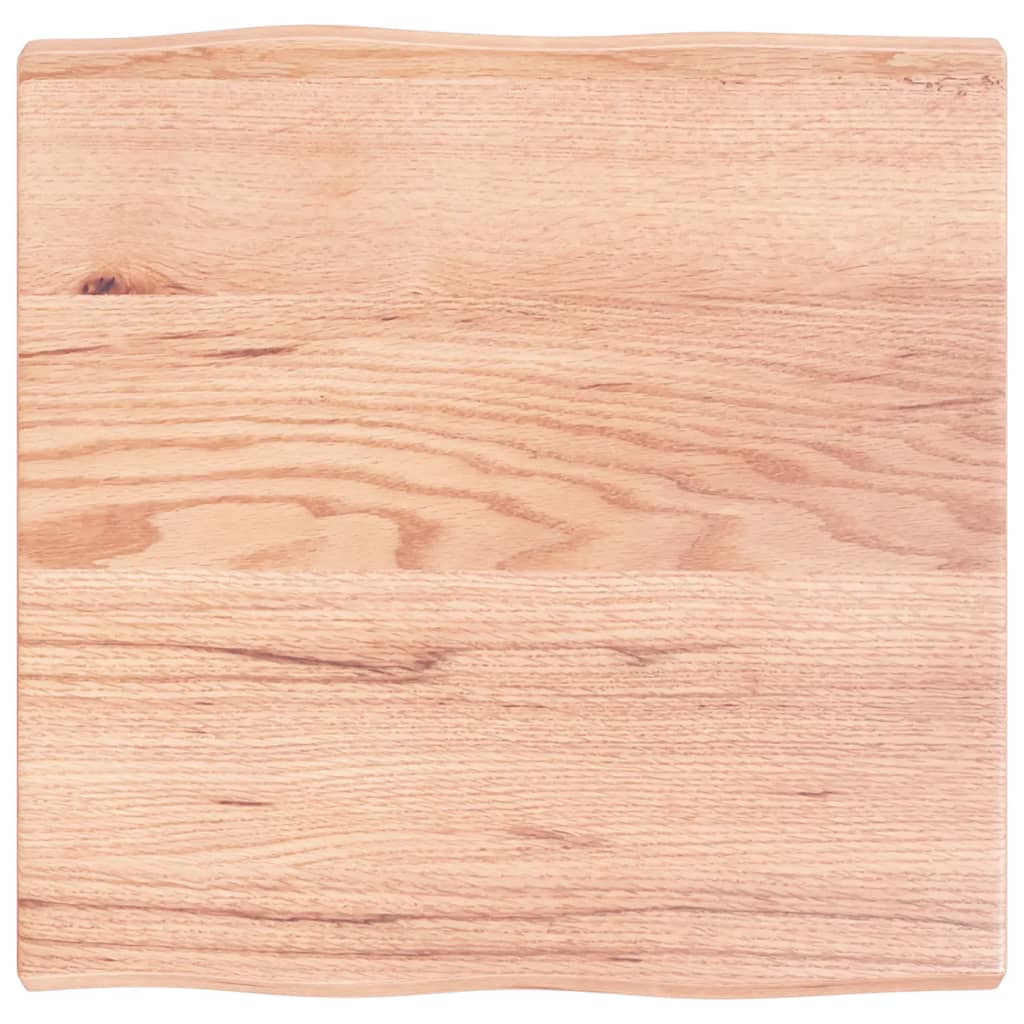 Piano Tavolo Marrone Chiaro 60x60x(2-4) cm Rovere Non Trattato - homemem39