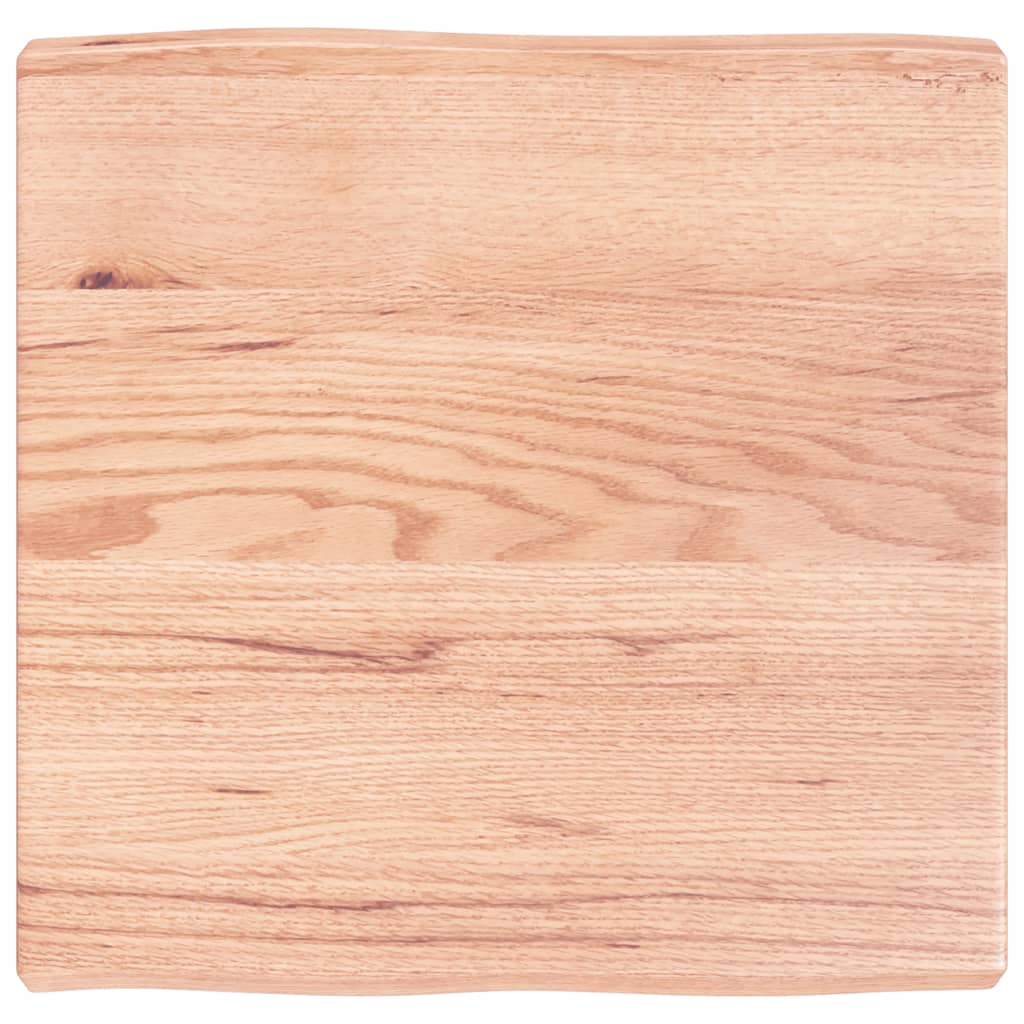 Piano Tavolo Marrone Chiaro 60x60x(2-6) cm Rovere Non Trattato - homemem39