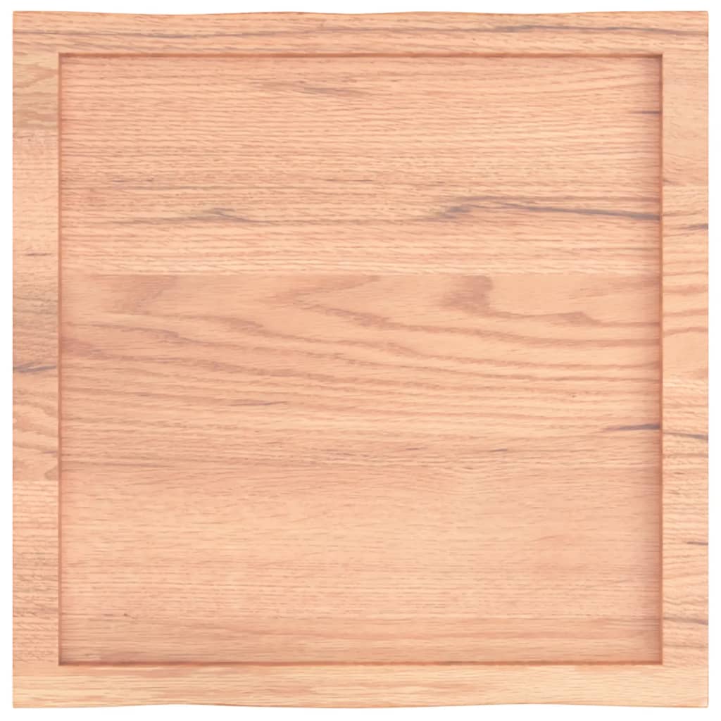 Piano Tavolo Marrone Chiaro 60x60x(2-6) cm Rovere Non Trattato - homemem39