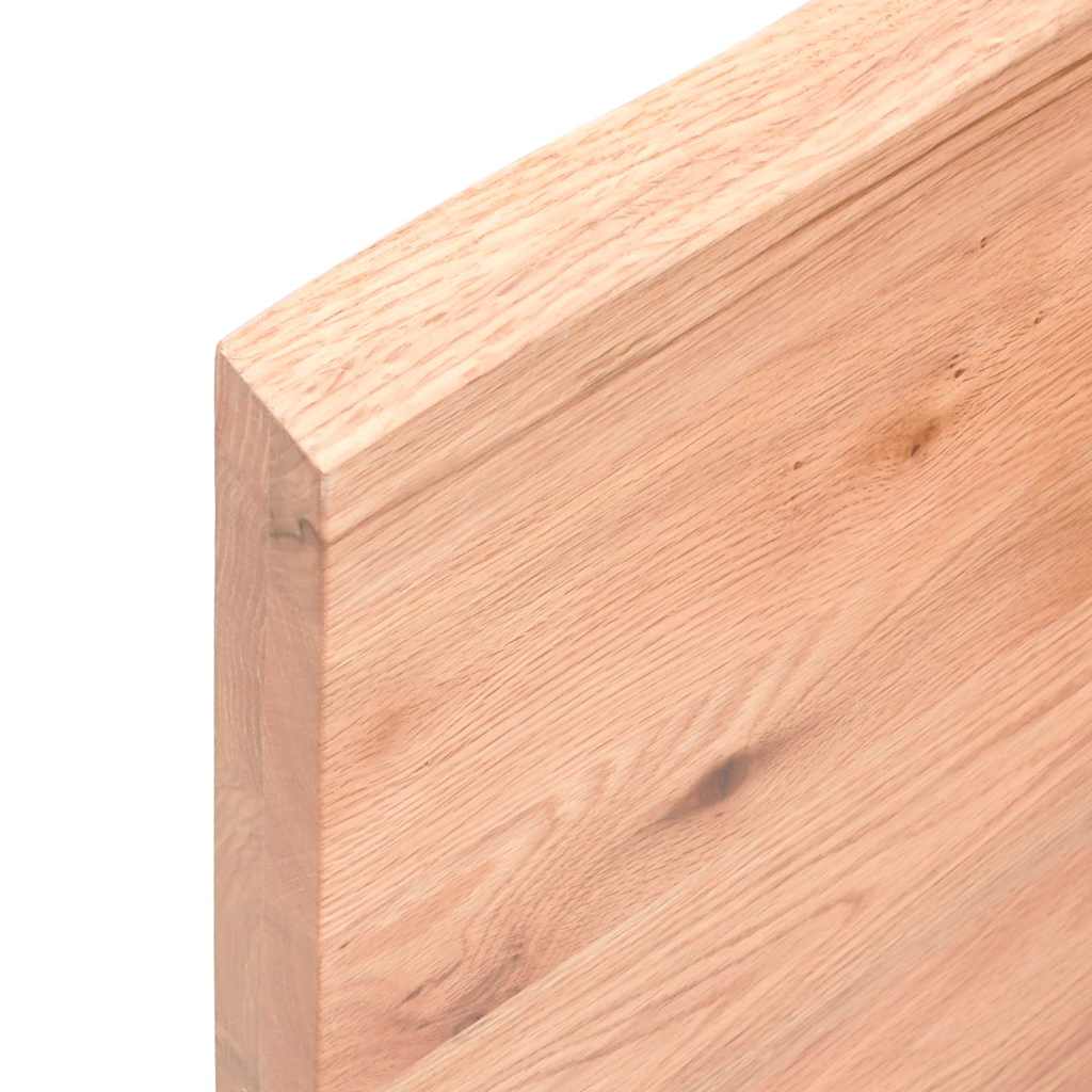 Piano Tavolo Marrone Chiaro 120x60x(2-4) cm Rovere Non Trattato