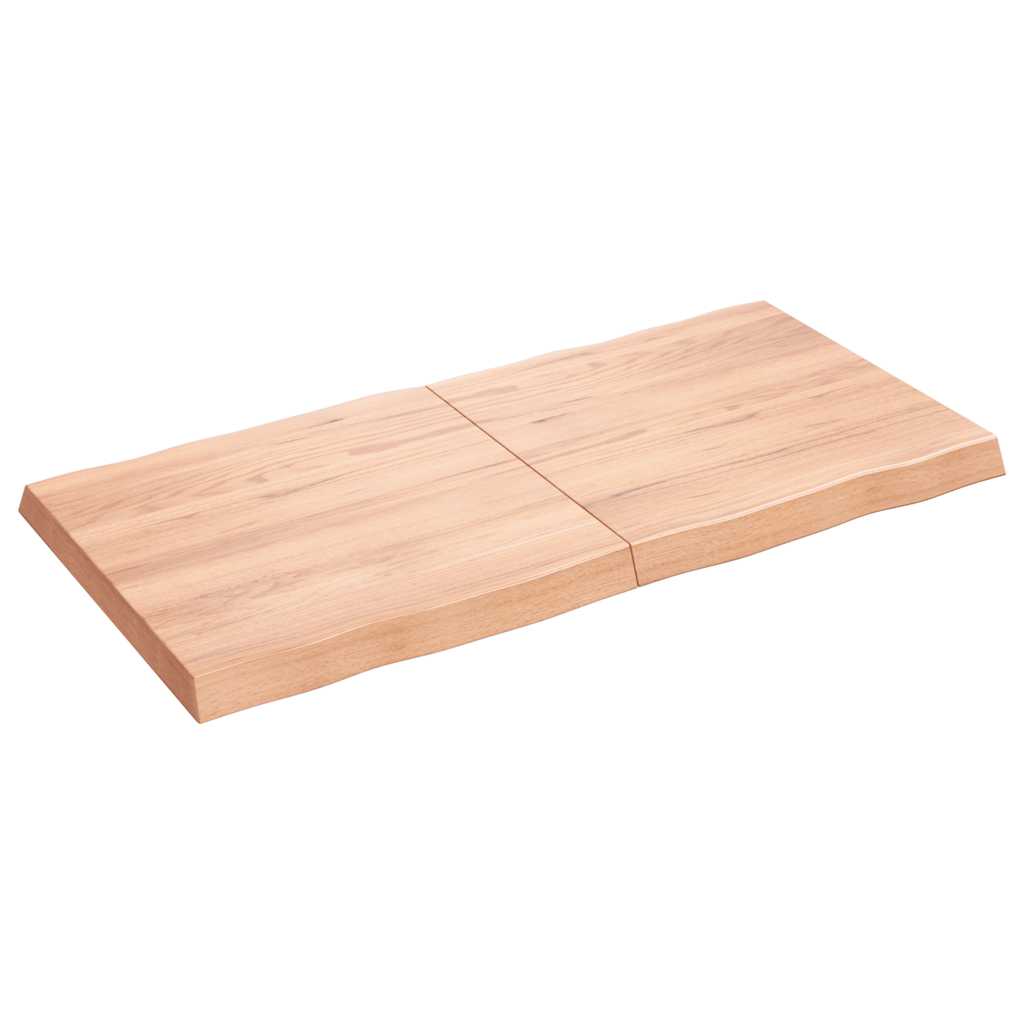 Piano Tavolo Marrone Chiaro 120x60x(2-6) cm Rovere Non Trattato - homemem39