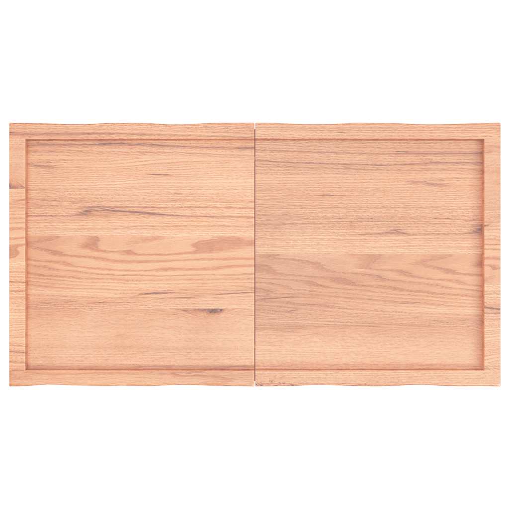 Piano Tavolo Marrone Chiaro 120x60x(2-6) cm Rovere Non Trattato - homemem39