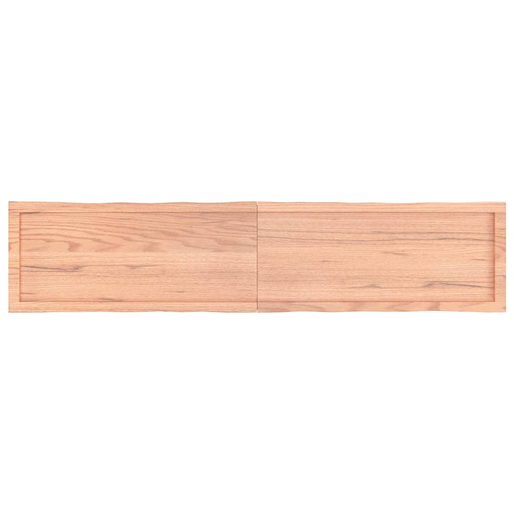 Piano Tavolo Marrone Chiaro 180x40x(2-4) cm Rovere Non Trattato - homemem39