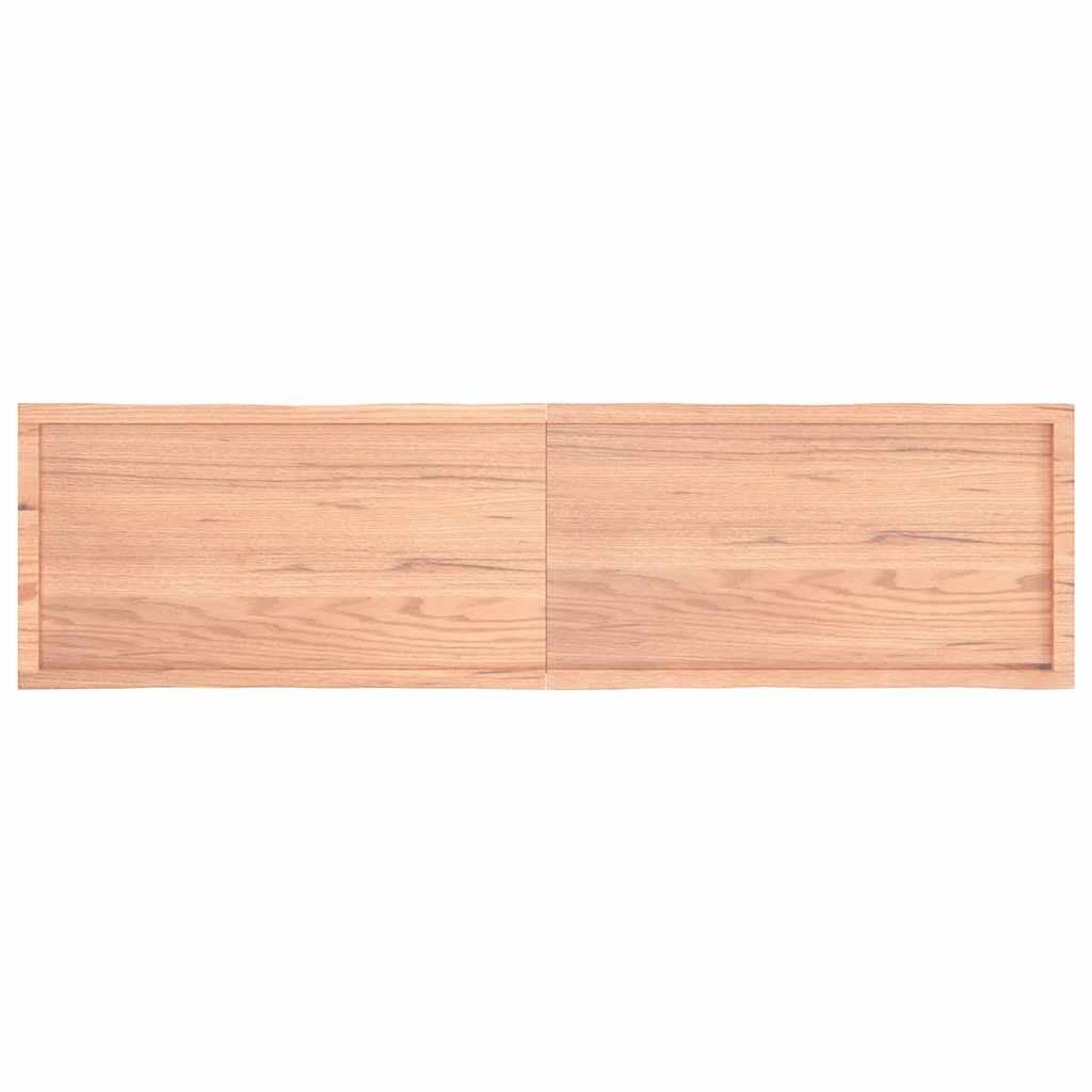 Piano Tavolo Marrone Chiaro 200x50x(2-6) cm Rovere Non Trattato - homemem39
