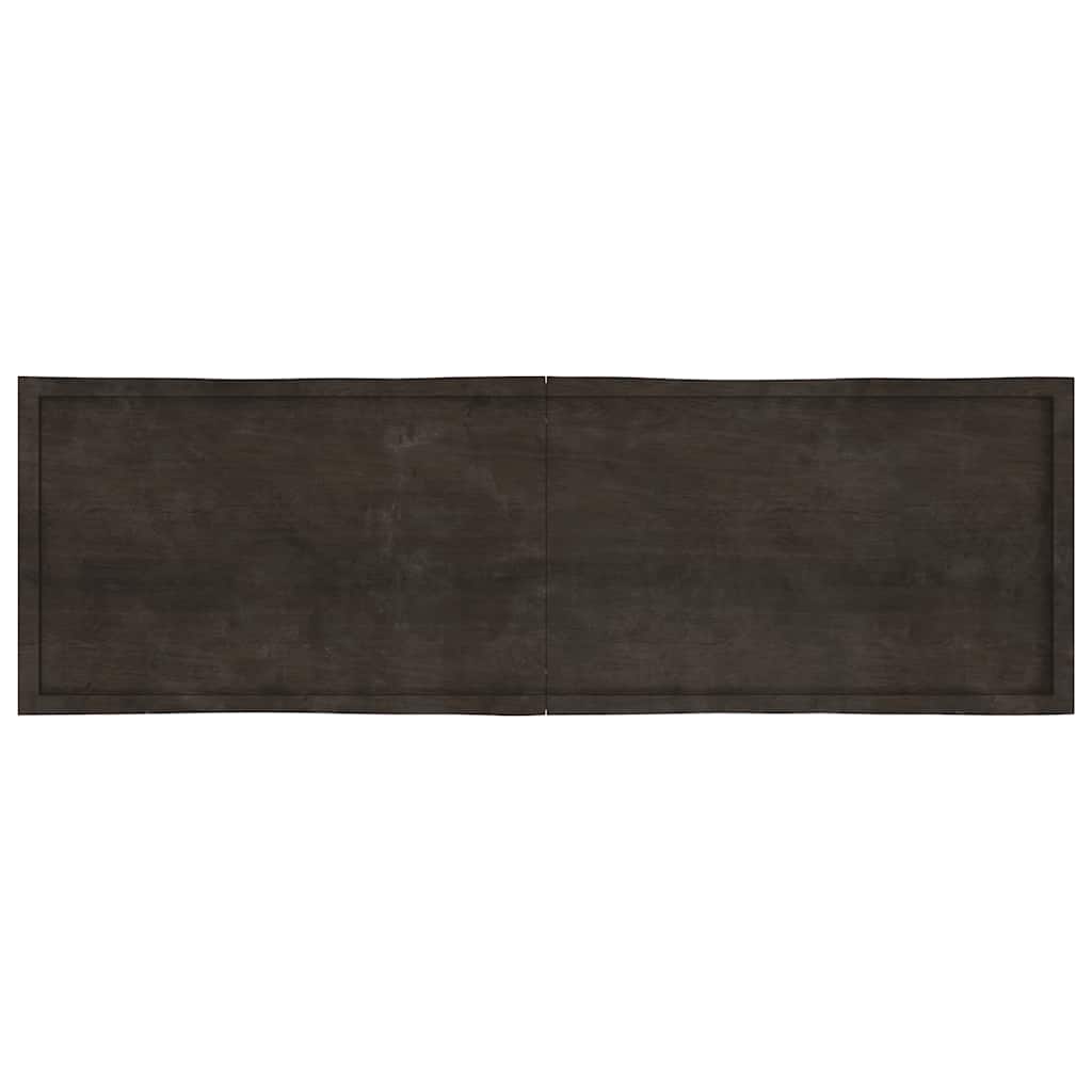 Piano Tavolo Marrone Scuro 200x60x(2-6)cm Rovere Non Trattato - homemem39