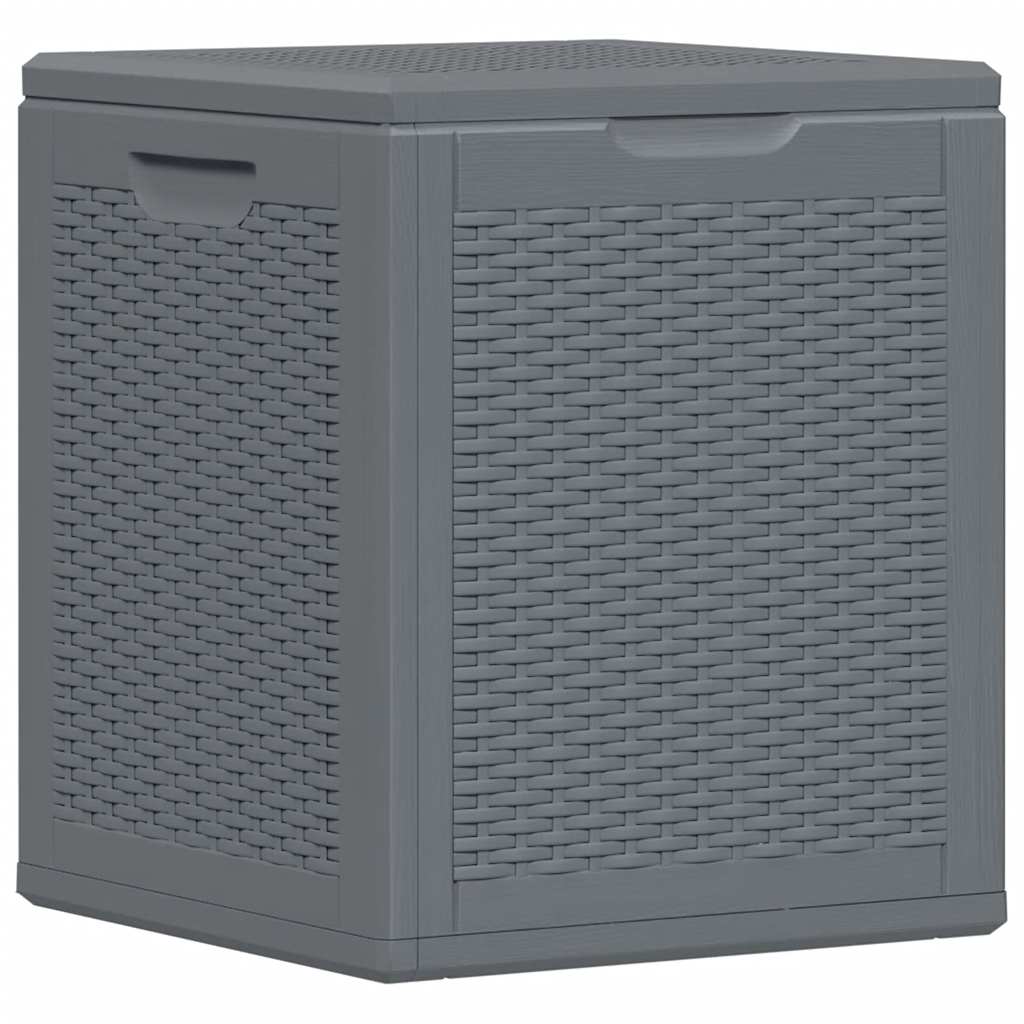 Contenitore da Giardino Grigio in Rattan PP 90 L