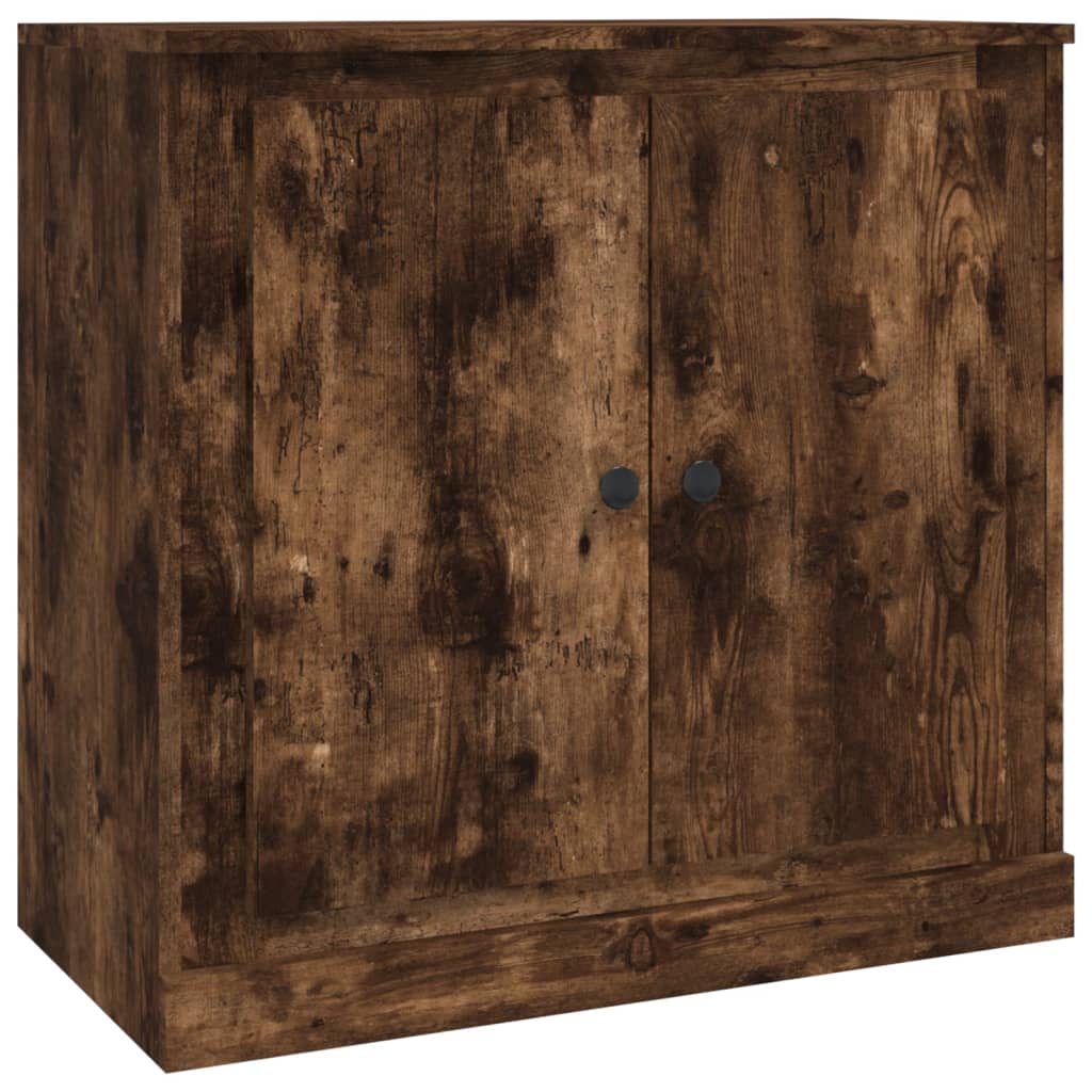 Credenze 3 pz Rovere Fumo in Legno Multistrato