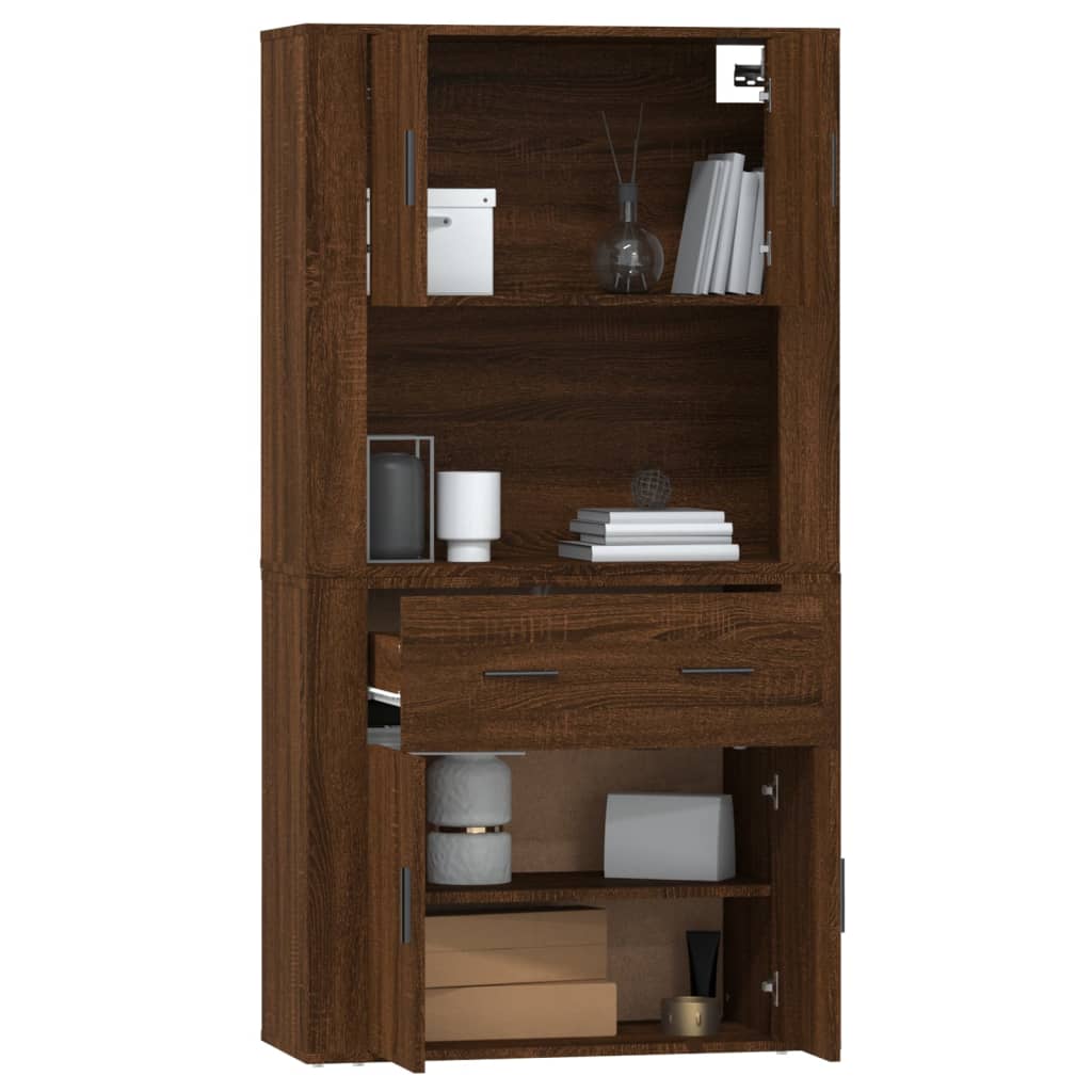 Credenza Rovere Marrone in Legno Multistrato