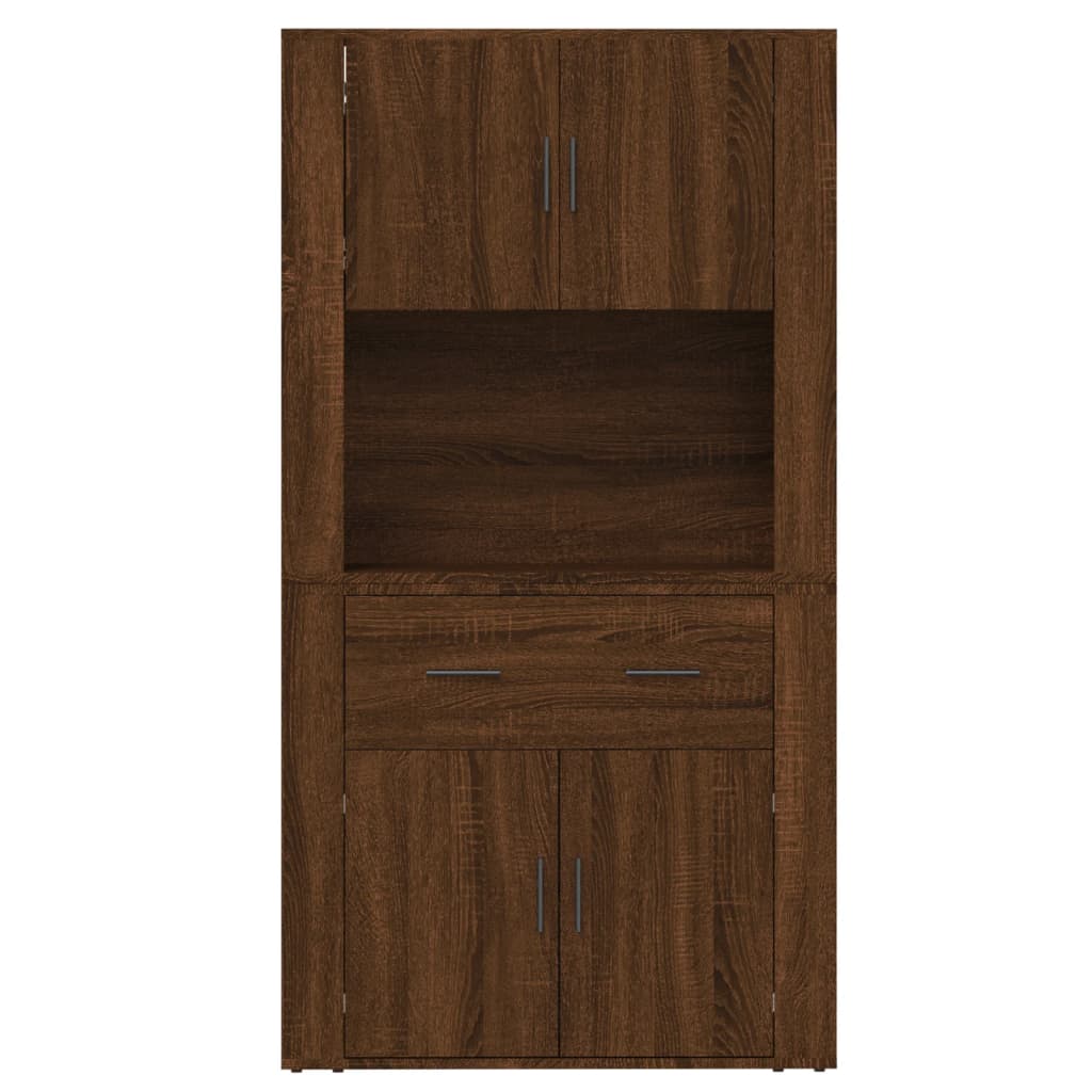 Credenza Rovere Marrone in Legno Multistrato