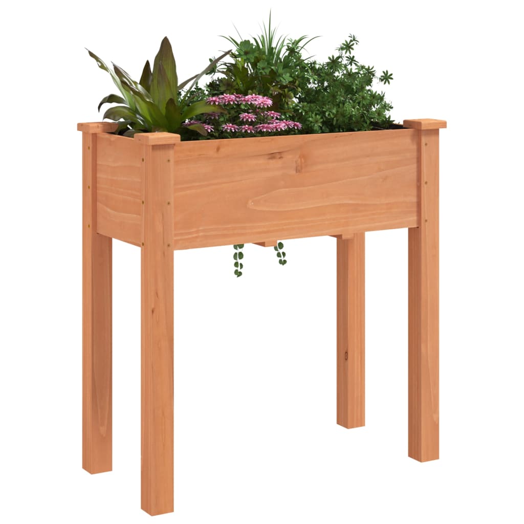 Fioriera con Fodera Marrone 71x37x76 cm Legno Massello di Abete