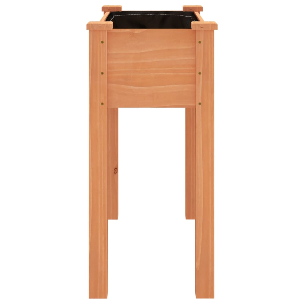 Fioriera con Fodera Marrone 71x37x76 cm Legno Massello di Abete