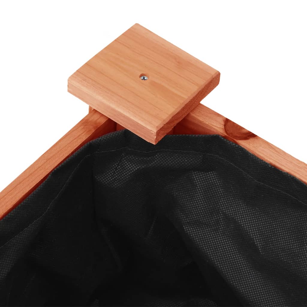 Fioriera con Fodera Marrone 71x37x76 cm Legno Massello di Abete