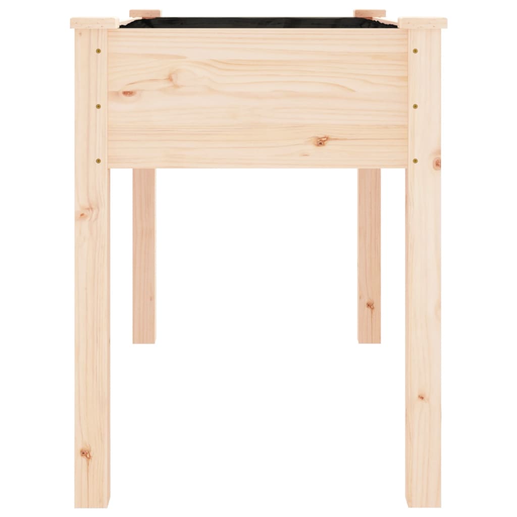 Fioriera con Fodera 118x59x76 cm Legno Massello di Abete - homemem39