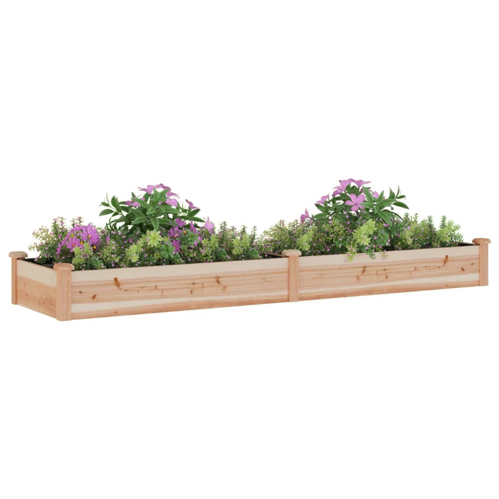 Fioriera Rialzata da Giardino Fodera 240x60x25cm Massello Abete - homemem39