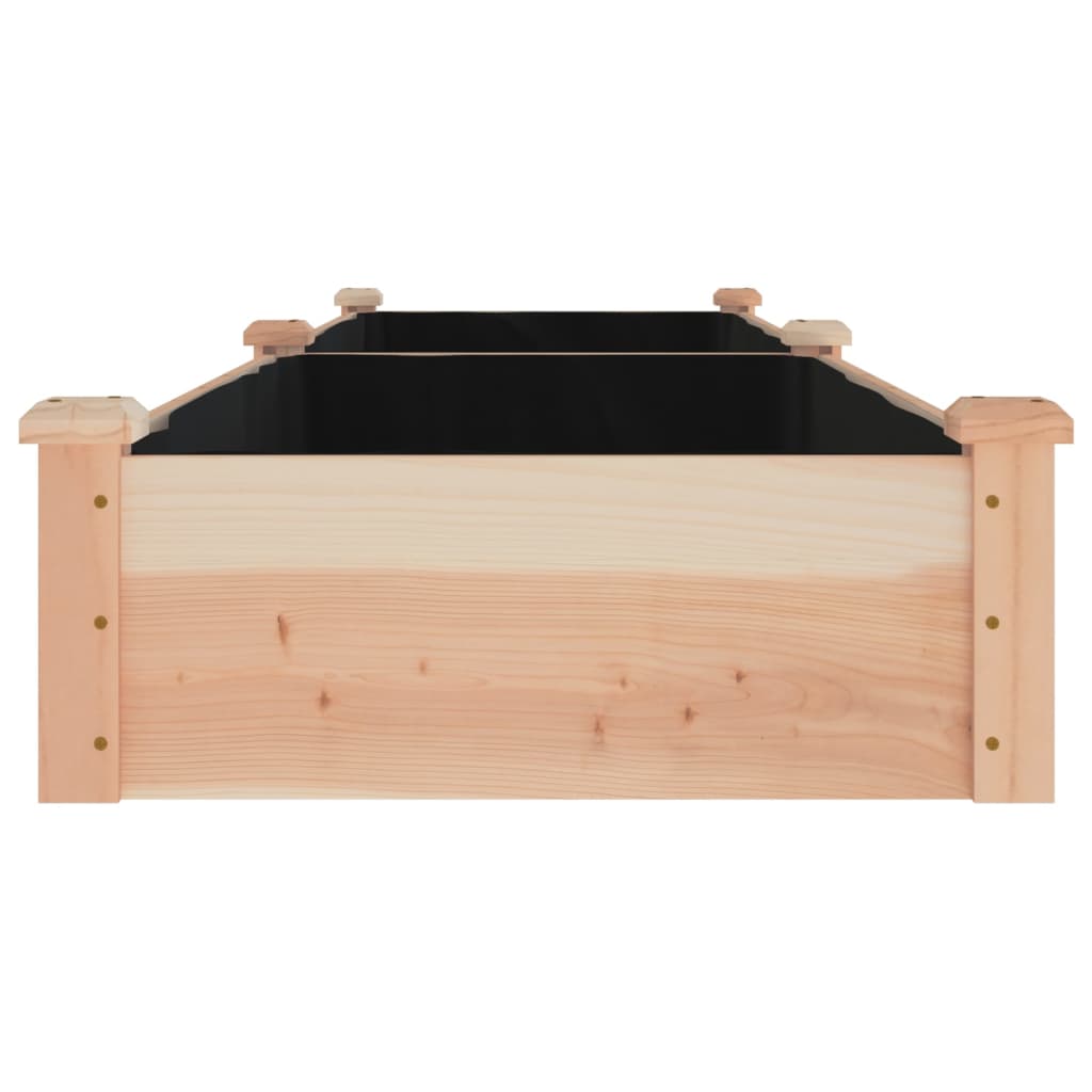 Fioriera Rialzata da Giardino Fodera 240x60x25cm Massello Abete - homemem39
