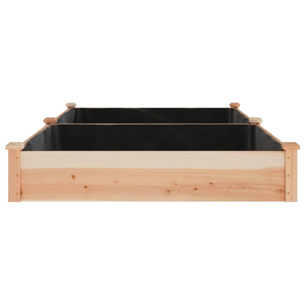 Fioriera Rialzata Giardino Fodera 240x120x25 cm Massello Abete